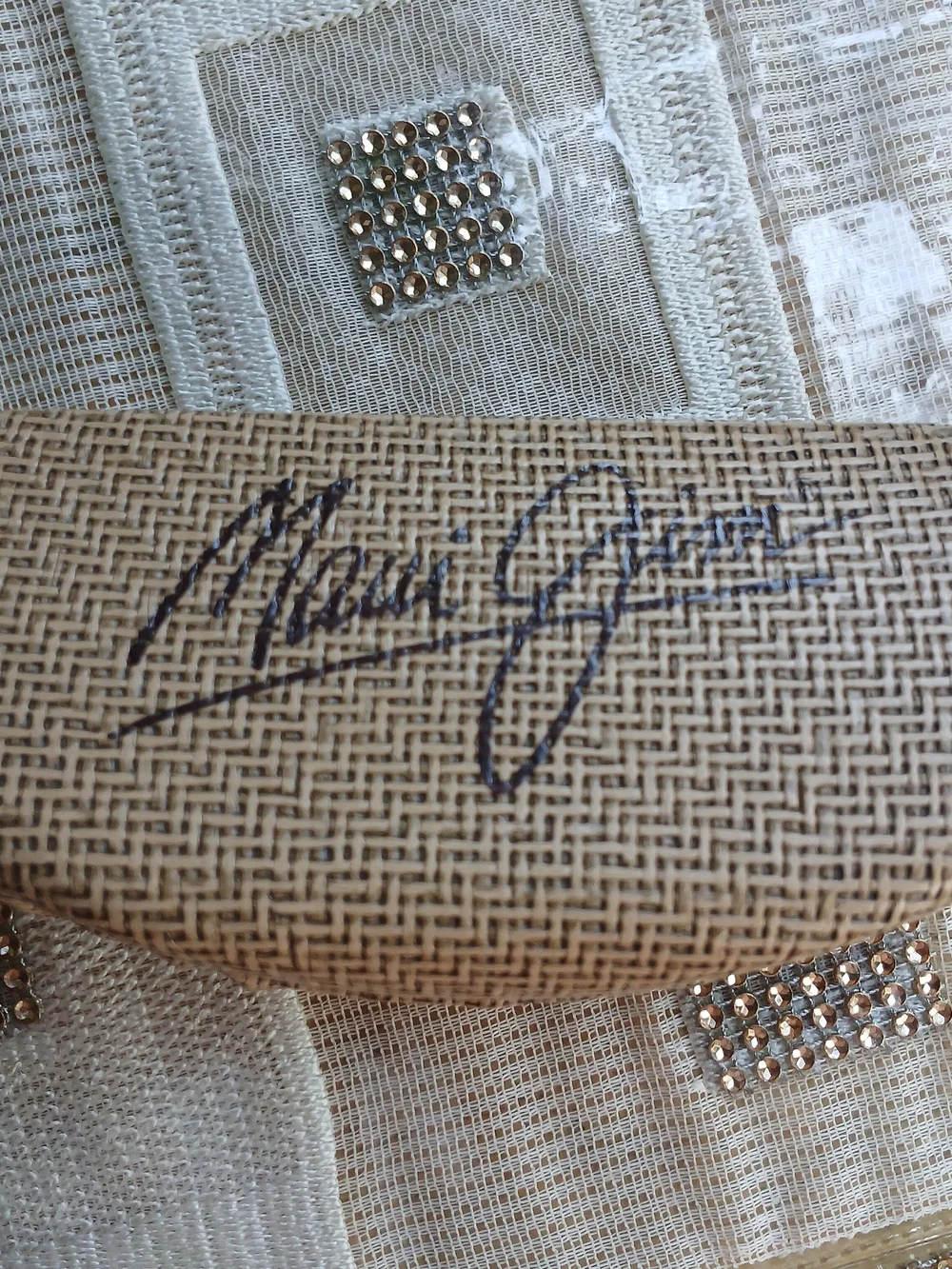 Maui Jim Sunglasses Replacement Case Hard Clamshell Bamboo Brown Logo Glasses